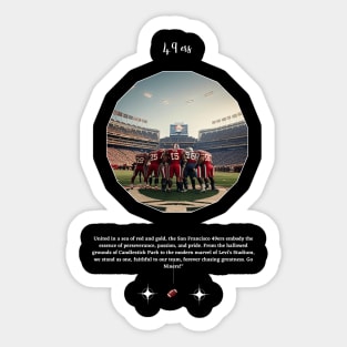 49 ers graphic design, funny 49 ers victor illustration design Sticker